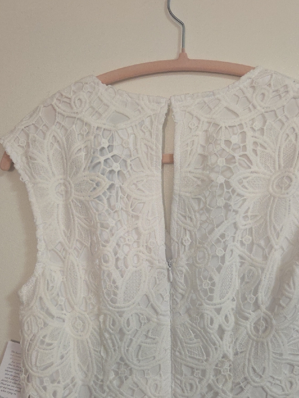 London Times White Floral Lace Mini Dress Size 4 - Picture 10 of 14